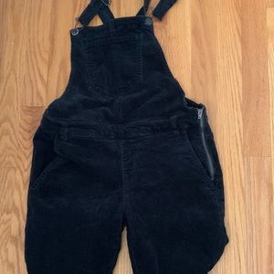 Black Corduroy Overalls